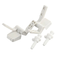 Charnière d'Abattant WC Blanche en Plastique, Jeu de 2 avec Boulons