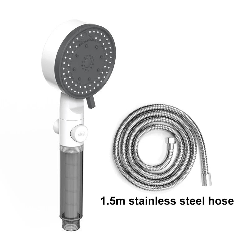 Pommeau de Douche Filtrant à 10 Modes Haute Pression, Noir ou Blanc