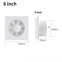 Aérateur Mural Ultra Fin 9 mm, Façade 14,3 à 24,8 cm, Blanc