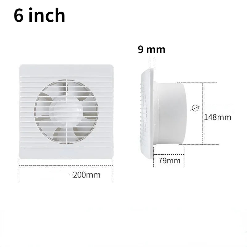 Aérateur Mural Ultra Fin 9 mm, Façade 14,3 à 24,8 cm, Blanc