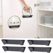 Range-Couvercle Auto-Adhésif Mural, 4 Supports Longs ou Paire à Bouton Doré