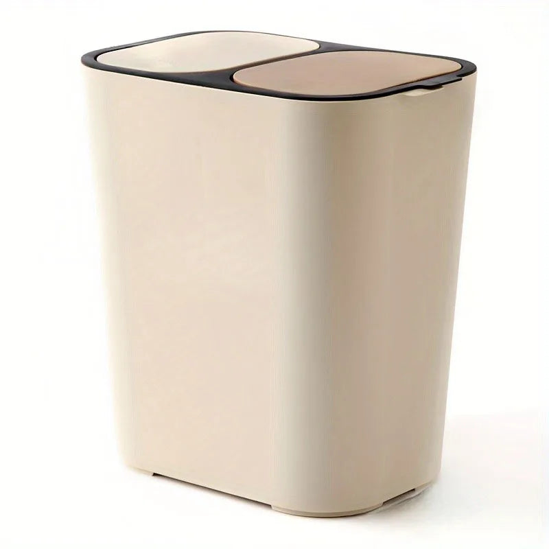 Poubelle de Cuisine Double Compartiment Tri Sélectif