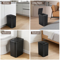 Poubelle Salle de Bain Capteur de Mouvement Sans Contact 12L