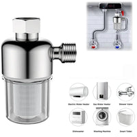 Filtre à Eau Laiton Chromé 40 Microns, 1 ou 2 Filtres, Chauffe-Eau et Douche