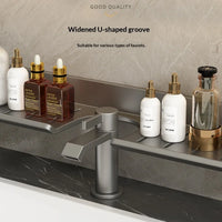 Étagère de Salle de Bain Inox Sans Perçage pour Lavabo
