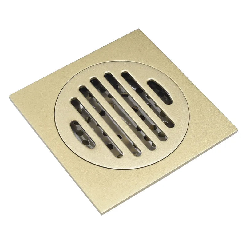 Bonde de Douche Carrée en Laiton Anti-Odeur, 7 Finitions