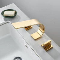 Robinet de Baignoire Cascade Double Bec 3 Pièces