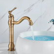 Mitigeur Lavabo Rétro Colonne Laiton Antique