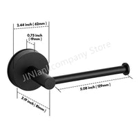 Porte-Papier Toilette à Ventouse Inox Noir Mat ou Nickel Brossé, Sans Perçage