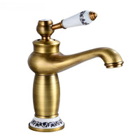 Mitigeur Lavabo Rétro Laiton Massif 7 Finitions