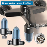 Préfiltre d'Eau Laiton pour Chauffe-Eau, Cartouche Inox Lavable et Détachable