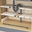 Support de Rangement Extensible Sous Évier, Cuisine et Salle de Bain, 1 ou 2 Niveaux