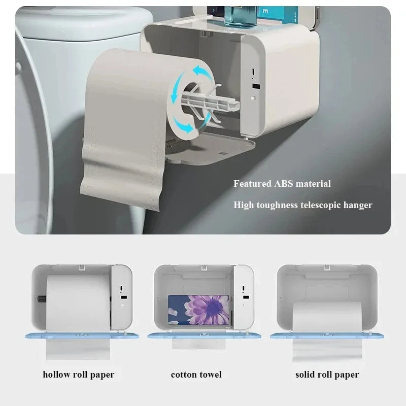 Porte-Papier Toilette Automatique à Induction Mural