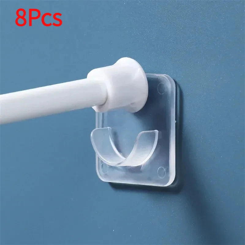 Support de Tringle Rideau Adhésif Sans Perçage, Lot de 2, 6 ou 8 Pièces