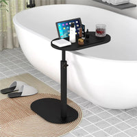 Plateau de Baignoire sur Pied en Bambou à Hauteur Réglable