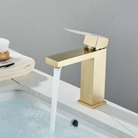 Mitigeur Lavabo Design Carré, Bas et Haut, 5 Finitions