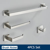 Ensemble Accessoires Salle de Bain Inox 4 Pièces