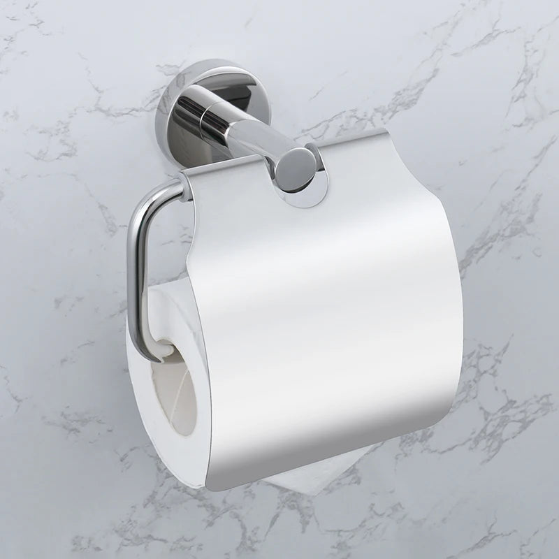 Accessoires Salle de Bain Chromés Inox à la Pièce, 14 Articles