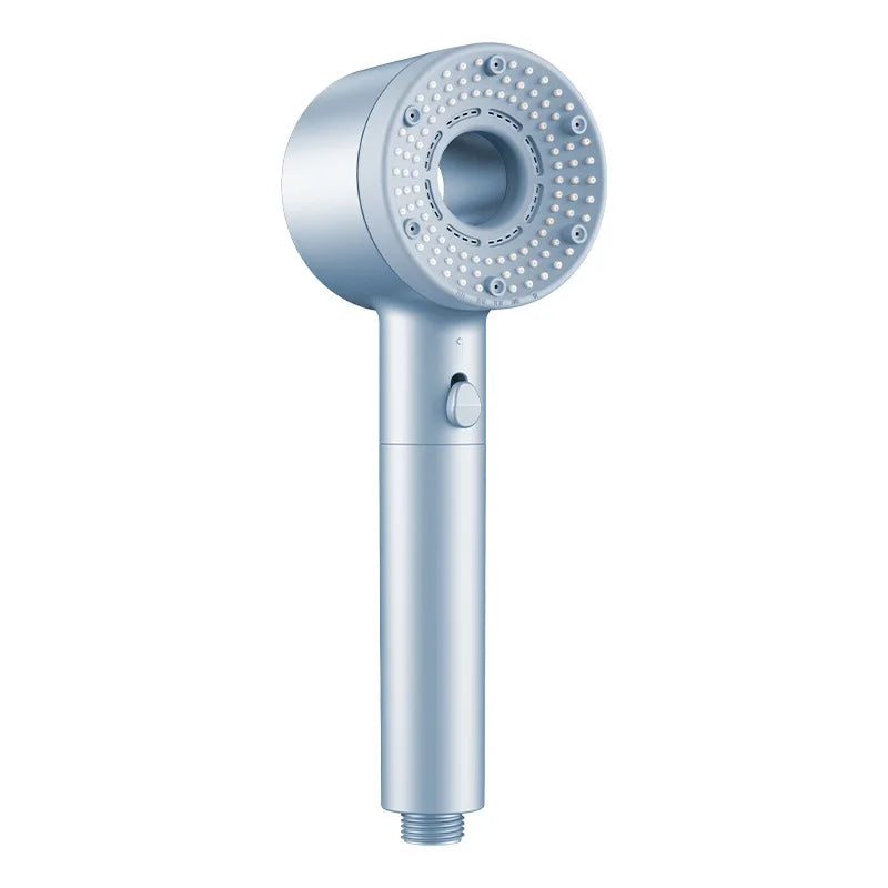 Pommeau de Douche Haute Pression 5 Modes avec 6 Filtres Gris, Blanc ou Bleu