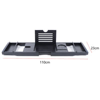 Pont de Baignoire Bambou Noir Extensible 75 à 110 cm