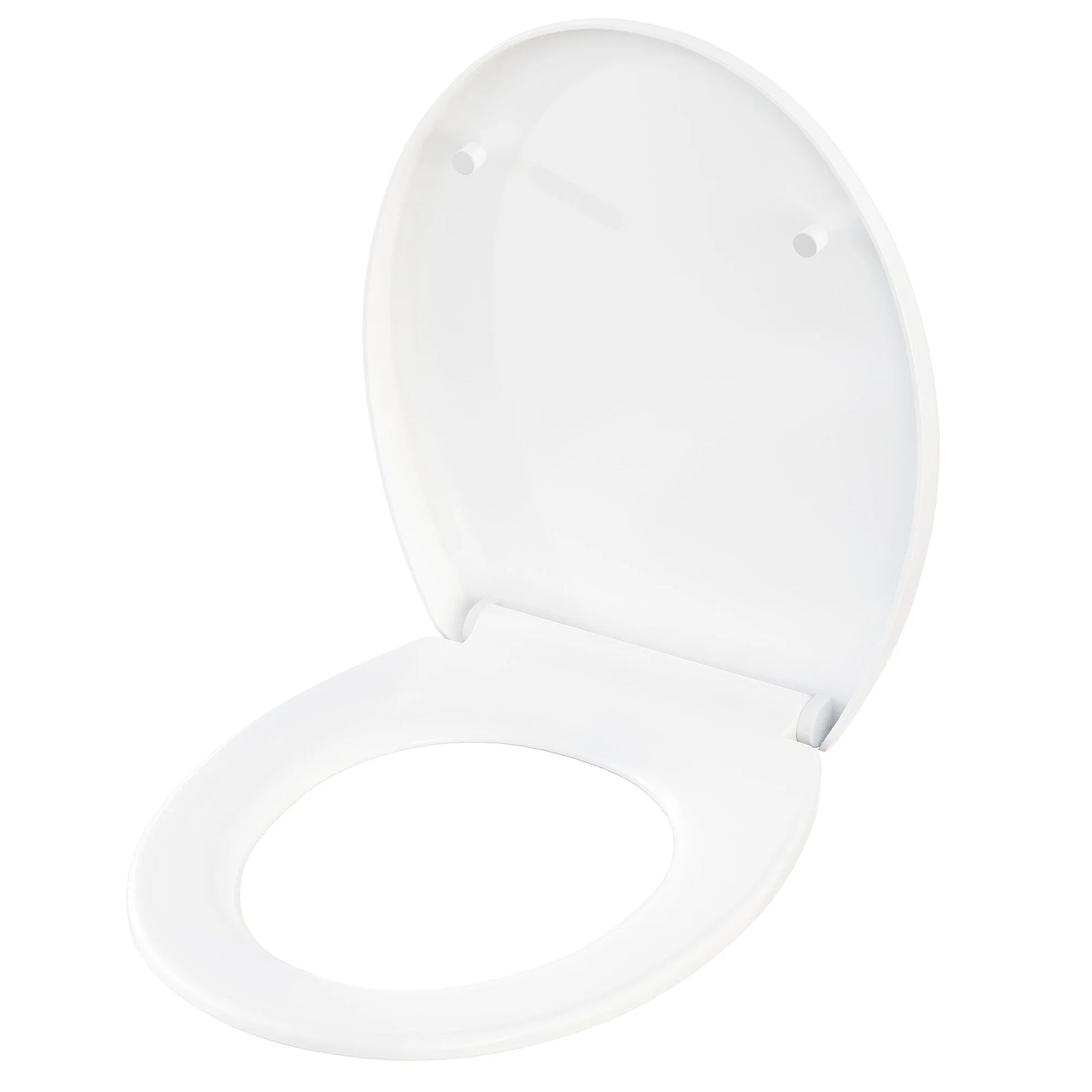 Abattant WC Frein de Chute Forme D ou O, Clipsable, PP Blanc