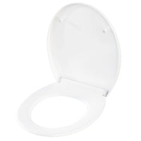 Abattant WC Frein de Chute Forme D ou O, Clipsable, PP Blanc