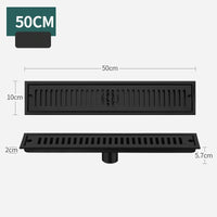 Caniveau de Douche Inox 304 Brossé ou Noir, 20 à 60 cm