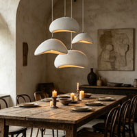 Suspension Cuisine Wabi-Sabi en Résine, Blanc ou Gris, 30 à 80 cm