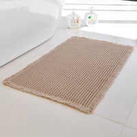 Tapis de Bain Antidérapant Absorbant à Franges