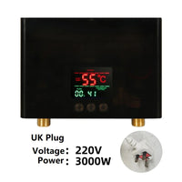 Chauffe-Eau Instantané Électrique Mural avec Télécommande, 3 000 ou 5 500 W
