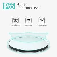 Plafonnier LED Salle de Bain Rond Ultra Plat IP65, Noir ou Blanc