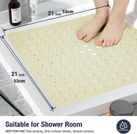 Tapis de Douche Carré Ventouses Puissantes 53 x 53 cm