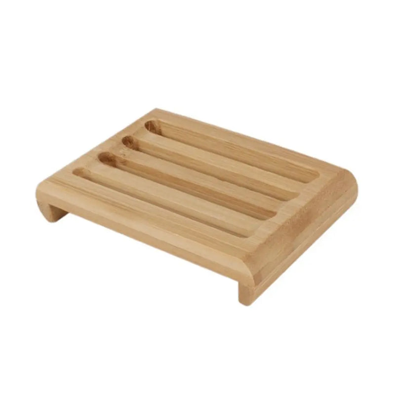 Porte-Savon en Bambou Naturel, 12 Modèles Ronds, Ovales ou Rectangulaires