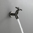 Robinet Lave-Main Mural Eau Froide à Croisillon en Laiton, 4 Coloris