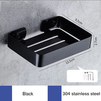 Porte-Savon Mural en Inox Grillagé avec Vidange