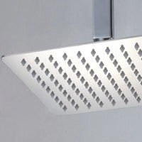 Pommeau de Douche Pluie Carré Inox Ultra-Mince, 15, 20, 25 ou 30 cm