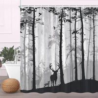 Rideau de Douche en Tissu Polyester, 28 Motifs au Choix, 90 à 240 cm