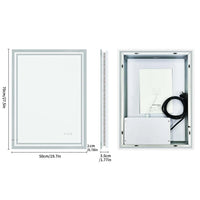 Miroir LED Salle de Bain Rectangulaire Tactile IP65 60x80 cm