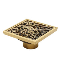 Bonde de Douche Carrée Laiton Multi Finitions 10 à 30 cm