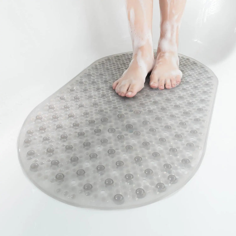 Tapis de Douche Ovale à Bulles Ventouses Anti-Moisissure