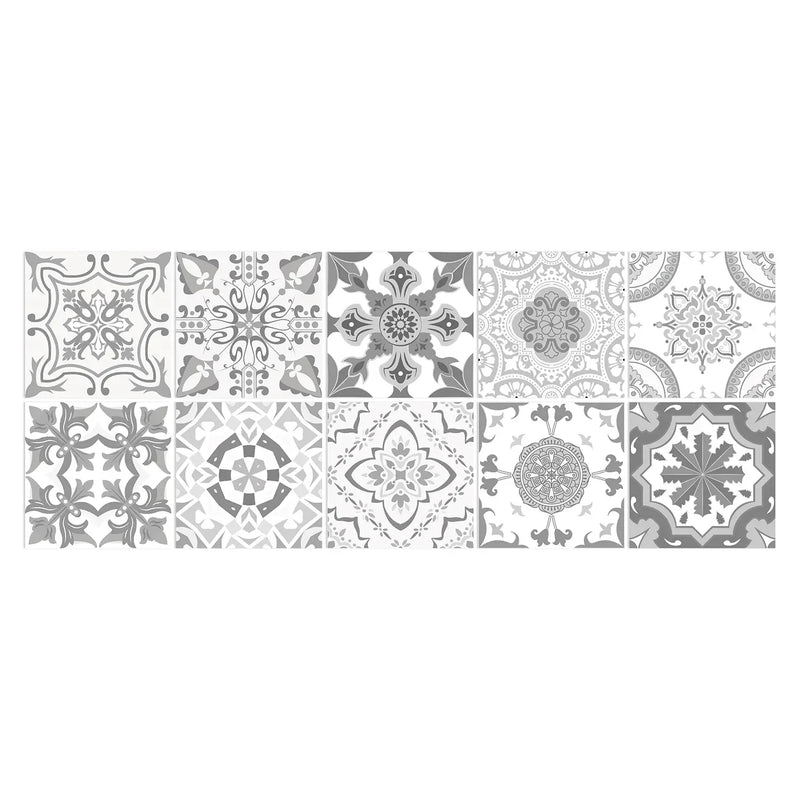 Autocollants Carrelage Adhésifs pour Crédence et Salle de Bain, 26 Motifs, Lot de 24