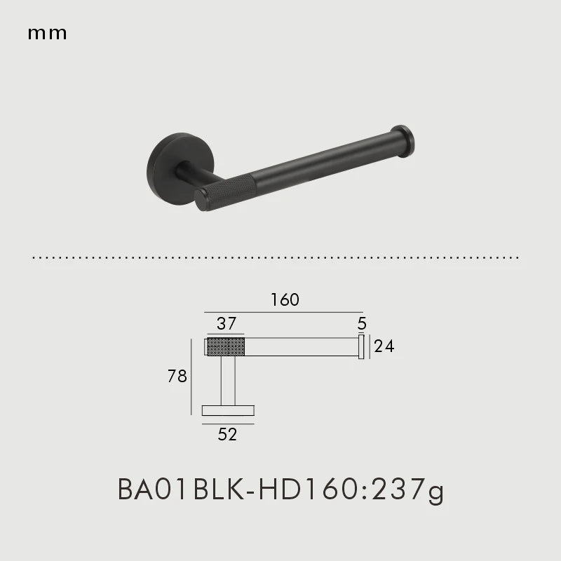 Accessoires Salle de Bain Laiton Noir, Doré, Argent ou Vieilli à la Pièce, 4 Articles