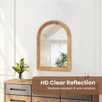 Miroir Salle de Bain Arche Bois Anti-Humidité