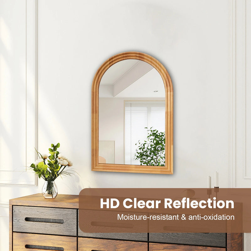 Miroir Salle de Bain Arche Bois Anti-Humidité