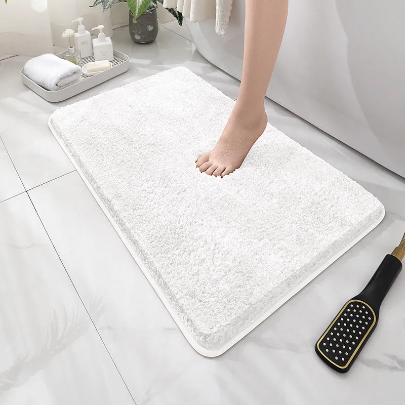 Tapis de Bain Peluche Épais Antidérapant, 13 Coloris, 2 Tailles