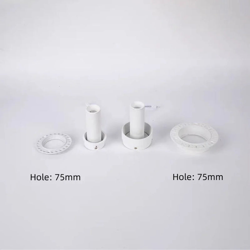 Spot LED Encastrable Sans Cadre Noir ou Blanc, 5 à 12 W, Ø 55 ou 75 mm
