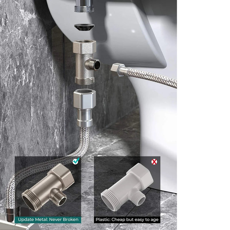 Robinet de Bidet Mural Ultra-Plat Blanc