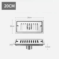 Caniveau de Douche Inox 304 Brossé ou Noir, 20 à 60 cm