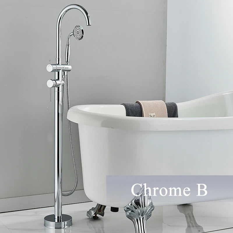Robinet de Baignoire sur Pied 7 Finitions Bec Pivotant