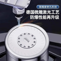 Pommeau de Douche Inox Brossé Haute Pression 3 Modes